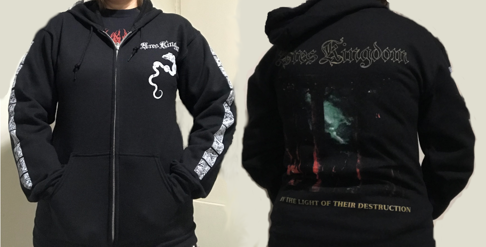 Ares Kingdom - By The Light of Their Destruction Zip Hood (M) - Click Image to Close